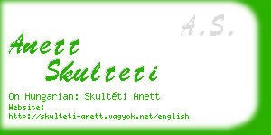 anett skulteti business card