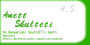 anett skulteti business card